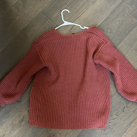 rust colored oversized cardigan - Picture 2 of 3